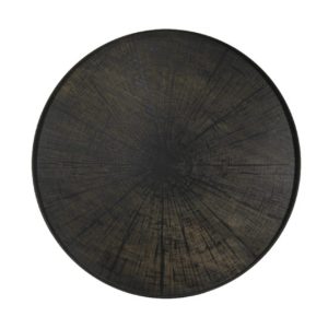 Black Slice Driftwood Round Tray, Extra Large